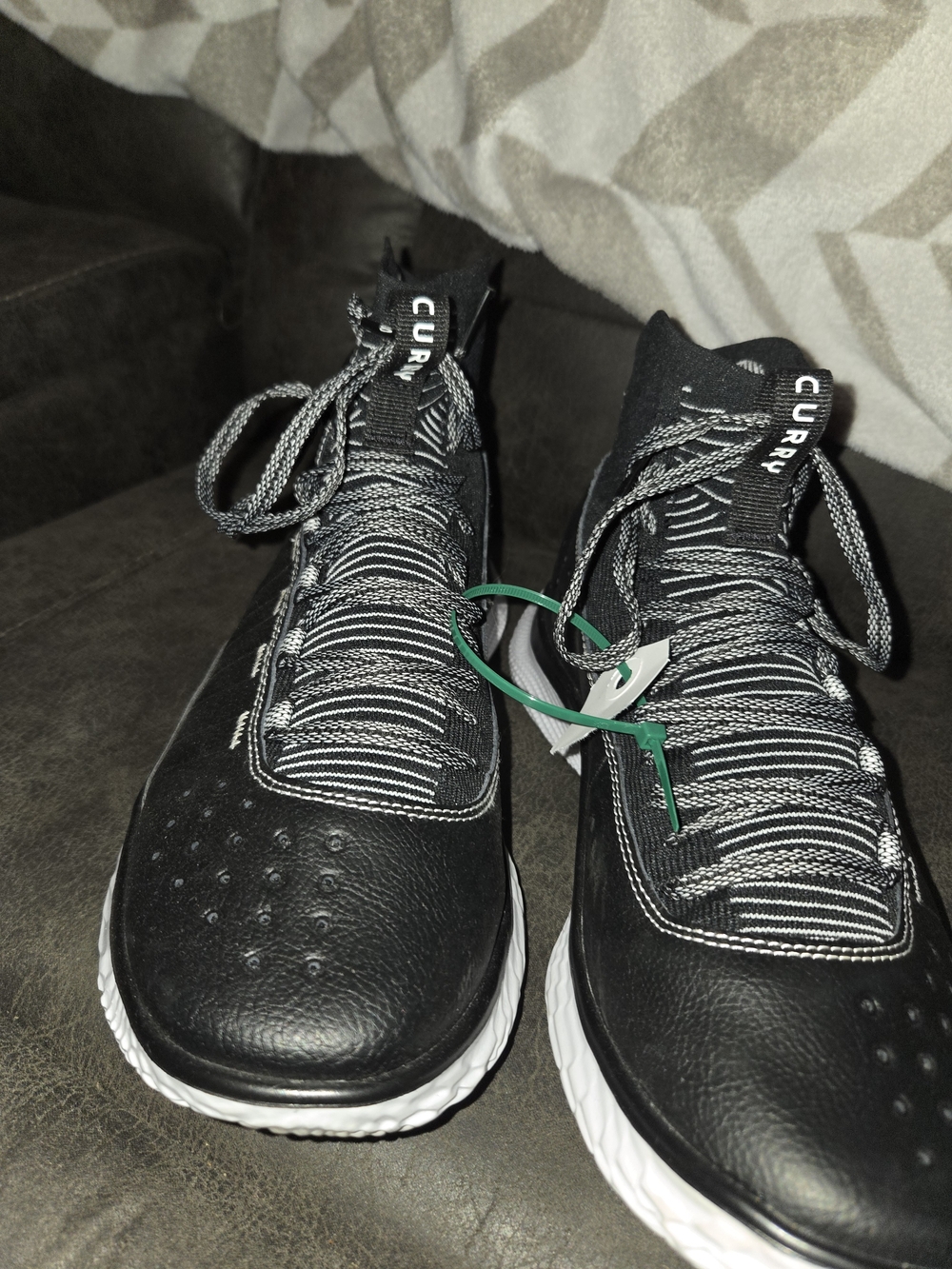 Under Armour Black and White Curry Men's Performance Sneakers